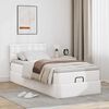 vidaXL Ottoman bed met matrassen en LED's 90x200cm kunstleer
