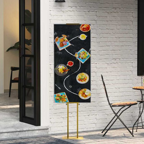 vidaXL Beurs Displays Goud 30 x 23,5 x 210 cm Staal