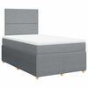 vidaXL Boxspring met matras stof lichtgrijs 120x200 cm