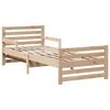 vidaXL Bedframe met matras Bruin 80 x 200 cm Massief grenenhout