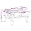 vidaXL Picknicktafel voor 4 kinderen met parasolgat massief vurenhout