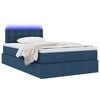 vidaXL Opbergbed met LED met matras Blauw 120 x 200 cm Polyester