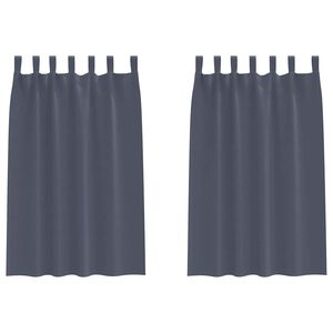 vidaXL Zwart-out Gordijnen met Ringen 2 st Antraciet 175 x 140 cm