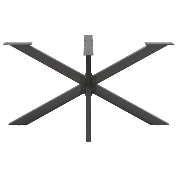 vidaXL Eettafelpoot spider vorm 150x78x(72-73) cm staal antraciet