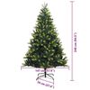 vidaXL Kunstkerstboom met scharnier 300 LEDs Groen 240 cm PVC en PE