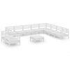 vidaXL 11-delige Loungeset massief grenenhout wit