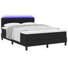vidaXL Boxspring bed met matras met LED Zwart 160 x 200 cm Stof