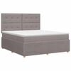vidaXL Boxspringbed met matras met hoofdeinde Taupe 180 x 200 cm Stof