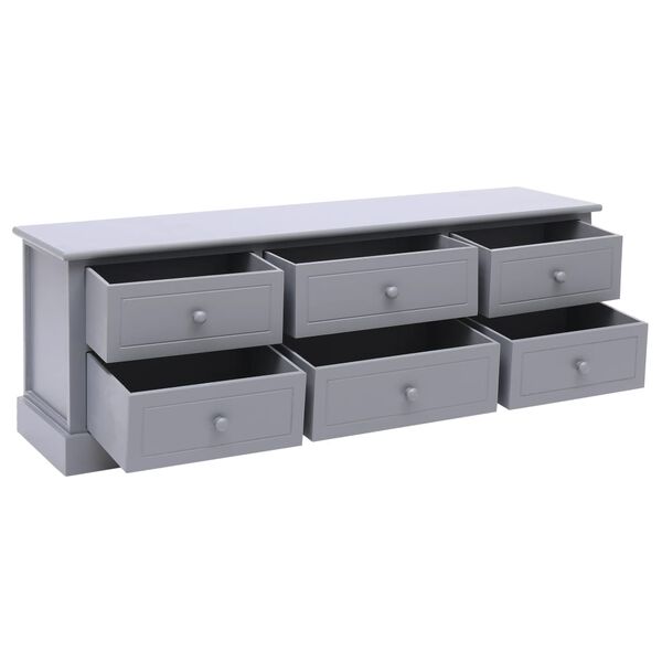 vidaXL Halbankje 115x30x40 cm hout donkergrijs