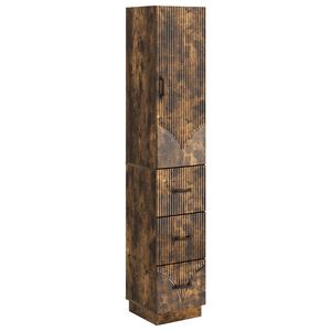 vidaXL Kastenset 2 st 33 x 34,5 x 87 cm Bewerkt hout Gerookt eiken