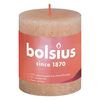 Bolsius Stompkaarsen Shine 4 st rustiek 80x68 mm mistroze