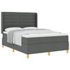 vidaXL Boxspringbed met matras Donkergrijs 140 x 190 cm Stof