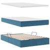 vidaXL Opbergbed met matras met matras Blauw 120 x 190 cm Fluweel