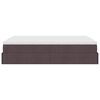 vidaXL Ottoman bed met matras 140x190cm stof donkerbruin