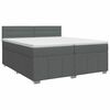 vidaXL Boxspringbed met matras Donkergrijs 200 x 200 cm Stof