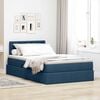 vidaXL Opbergbed met LED met matras Blauw 120 x 200 cm Polyester