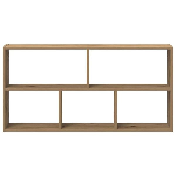 vidaXL Wandschap 100x25x50 cm bewerkt hout artisanaal eikenkleurig