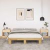 vidaXL Bedframe zonder matras 140x190 cm massief hout eiken