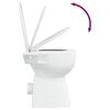 vidaXL Randloos Toilet 7 cm extra hoogte soft-close keramiek wit