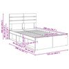vidaXL Bedframe Grijs Sonoma 120 x 200 cm Massief grenenhout