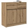vidaXL Dressoir lade 80x34x76 cm spaanplaat artisanaal eikenkleurig