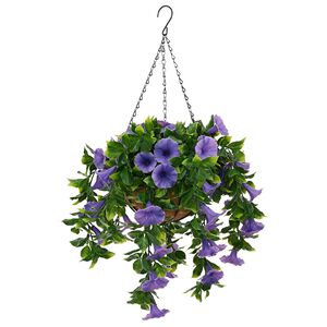 vidaXL Kunstbloemen Paars 66 x 75 x 70 cm PE en staal