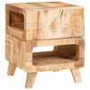 vidaXL Bijzettafel met plank Bruin 40 x 40 x 49 cm Massief Mango Hout