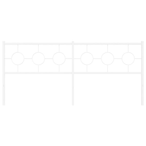 vidaXL Hoofdbord 200 cm metaal wit