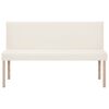 vidaXL Bankje 139,5 cm kunstleer crème