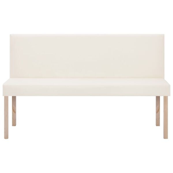 vidaXL Bankje 139,5 cm kunstleer crème