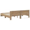vidaXL Bedframe met hoofdeinde Artisan Eiken 200 x 200 cm Bewerkt hout