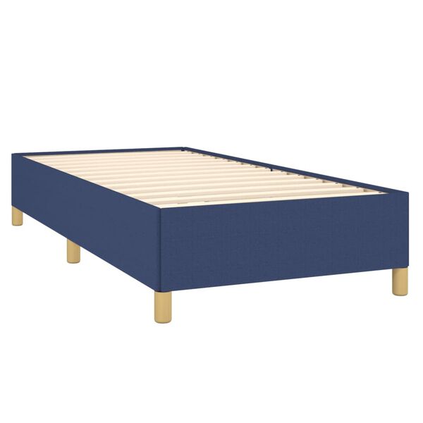 vidaXL Boxspring met matras stof blauw 100x200 cm