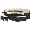 vidaXL Tuin Sofa Set 8 st Zwart poly rattan