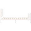 vidaXL Bedframe zonder matras massief grenenhout wit 90x200 cm