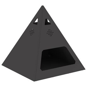 vidaXL Vuurkom Zwart 50 x 50 x 51 cm weervast staal