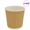 vidaXL Papieren koffiekopjes 1000 st 4oz 100 ml bruin