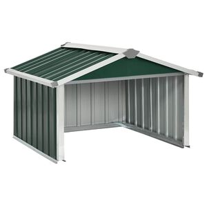 vidaXL Overkapping voor robotmaaier 92x97x63 cm staal groen