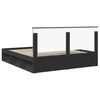 vidaXL Bedframe met hoofdeinde Zwart 180 x 200 cm Massief grenenhout