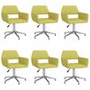 vidaXL Eetkamerstoelen draaibaar 6 st stof groen