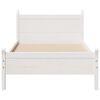 vidaXL Bedframe zonder matras massief grenenhout wit 90x190 cm