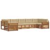 vidaXL Buiten bankenset 7 pcs Natuurlijk en Beige Massief Acaciahout