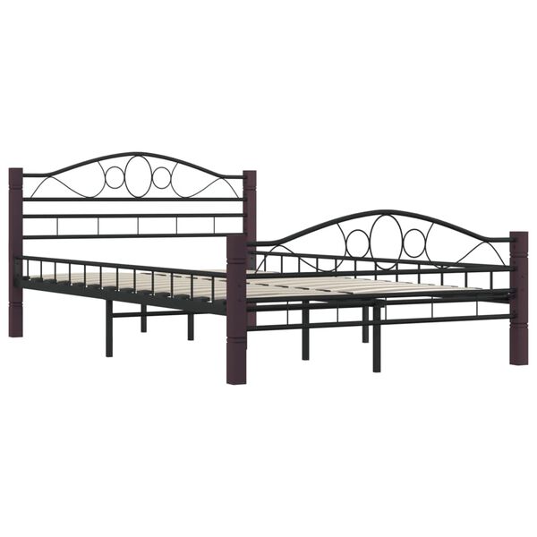 vidaXL Bedframe metaal zwart 120x200 cm