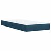vidaXL Boxspring met matras fluweel donkerblauw 100x200 cm