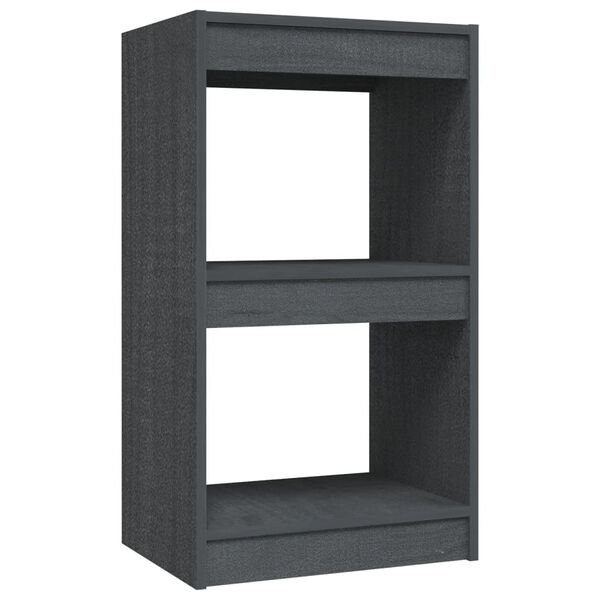 vidaXL Boekenkast 40x30x71,5 cm massief grenenhout grijs