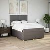 vidaXL Boxspring met matras stof taupe 140x200 cm