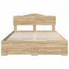 vidaXL Bedframe met hoofdeinde Sonoma Eiken 150 x 200 cm Bewerkt hout