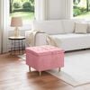vidaXL Knopkruk met kussen Roze 60 x 60 x 45 cm Fluweel