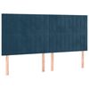 vidaXL Hoofdbord donkerblauw 160x5x118/128 cm fluweel