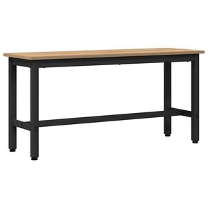 vidaXL Eetbank 100 x 32,5 x 48,5 cm Engineered hout en staal