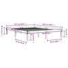 vidaXL Bedframe massief hout 150x200 cm